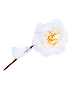 Flor artificial navideña crema