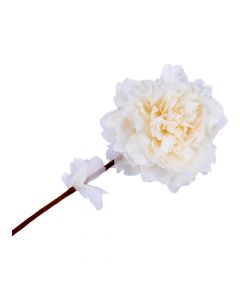 Flor artificial peonia navideña crema