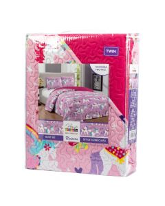 Cubrecama unicornio multicolor