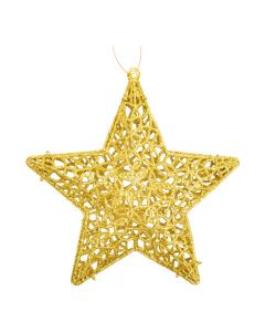 Estrella dorada escarchada