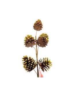 Rama navideña marrón dorado