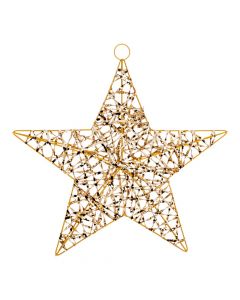 Estrella metálica colgante dorada