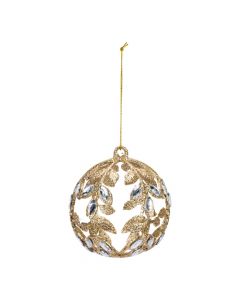 Esfera navideña escarchada