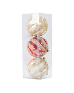 Set de 3 esferas navideñas