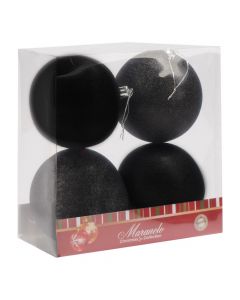 Esferas navideñas escarchadas negras