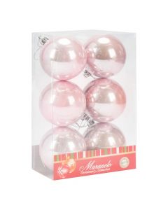 Esferas navideñas rosado perlado