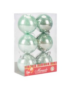 Esferas navideñas menta perlado