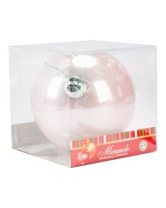 Esfera navideña rosado perlado