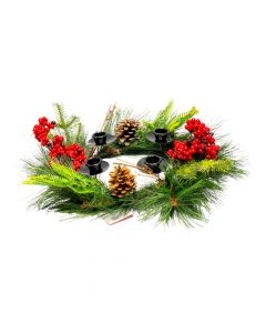 Corona de adviento decorada
