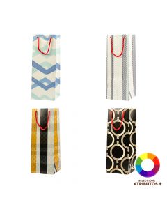 Bolsa cartón estampado figuras