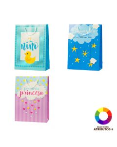 Bolsa cartón estampado surtido