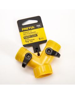 Conector plástico pretul y griega doble cierre 3/4pulg
