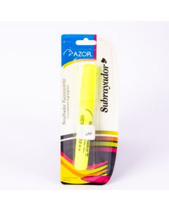Resaltador fluorescente amarillo punta cincel