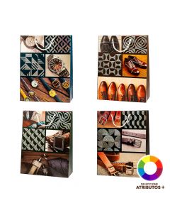 Bolsa cartón mediana estampada