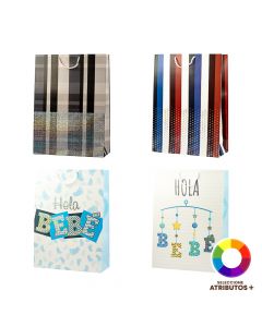 Bolsa cartón estampado surtido