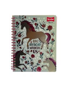 Cuaderno espiral 100h unicornios