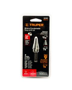 Broca escalonada truper 6.5mm 6 escalones
