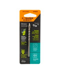 Broca para vidrio y azulejo truper 3/16 bvi