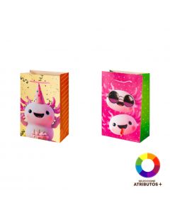 Bolsa diseño axolote 20x26cm
