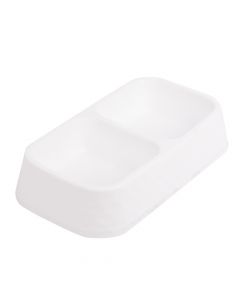 Taza plástica para mascota con relieve blanco