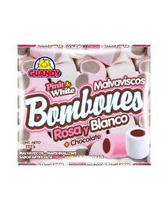 Marshmallows con chocolate rosa y blanco