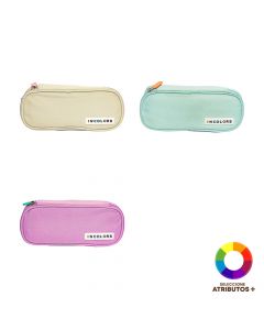 Cartuchera multicolor compacta resistente