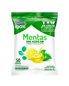 Confite limón eucalipto sin azúcar 50und 150g