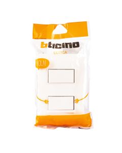 Apagador luzica doble 15a blanco