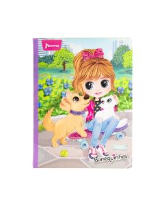 Cuaderno norma cosido grande 100h college bonequinhas