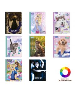 Cuaderno cosido diseño femenino