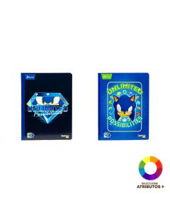 Cuaderno cosido diseño Sonic