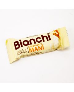 Chocolate Bianchi blanco bar caramelo maní 300g