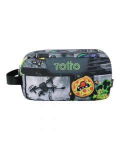 Cartuchera Totto negra resistente