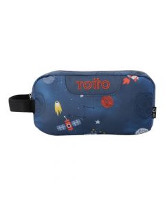 Cartuchera Totto azul organizada