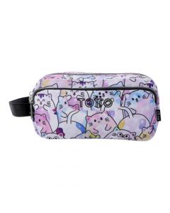 Cartuchera Totto rosa organizada