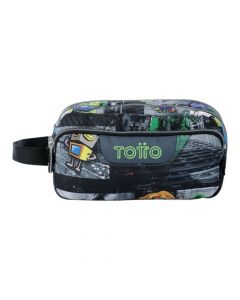 Cartuchera Totto negra resistente