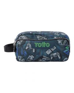 Cartuchera Totto azul organizada