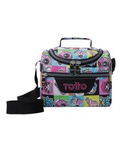 Lonchera rosada compacta y resistente