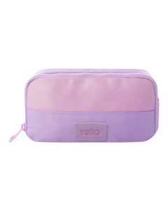Cartuchera morada compacta y resistente