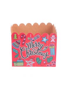 Caja cartón triangular ancheta navidad