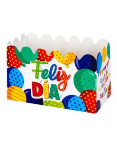 Caja ancheta globos feliz día