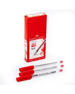 Lapicero fino Faber Castell 062 redondo rojo 12und