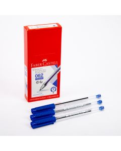 Lapicero medio Faber Castell 062 redondo azul 12und