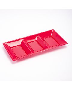 Bandeja plástica Jappy rectangular 3 divisiones 3und