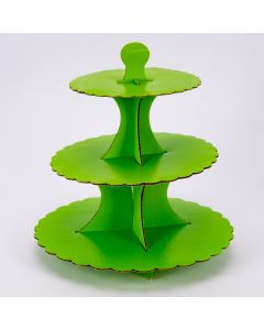 Porta cupcakes cartón liso verde limón