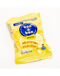 Alfajor Alcor Bob blanco 40g