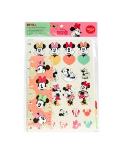 Hojas rayadas Minnie Mouse