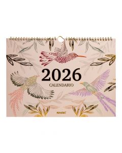 Calendario 2026 diseño bohemio