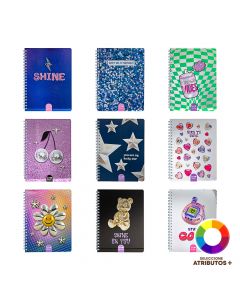 Cuaderno 100 hojas Love Shine