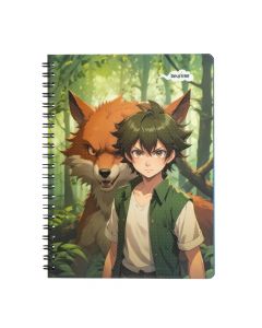 Cuaderno espiral gde anime masc 100h